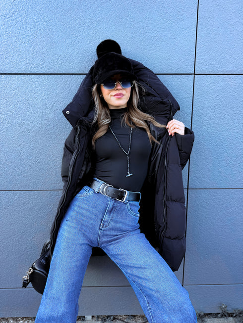 Extended jacket "Mākonis" - black