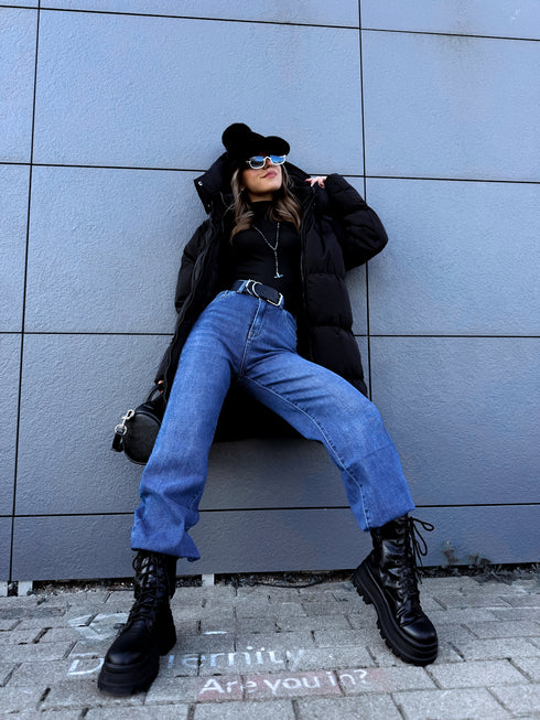 Extended jacket "Mākonis" - black