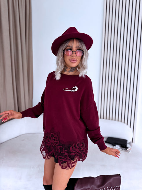 Sweater "DISCOVER 10575" - burgundy