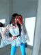 Lace blouse "SURREAL OY7013" - light blue
