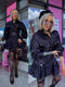 Denim dress "WESTERN" XY576 - DARK BLUE