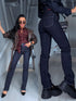 STRAIGHT jeans "LIKE BLUE DJ2791" - DARK WAVE