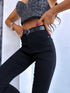 Black SECOND SKIN jeans Q552-1