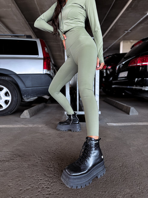 Slimming leggings with underwire 3286 - OLIVE GREEN