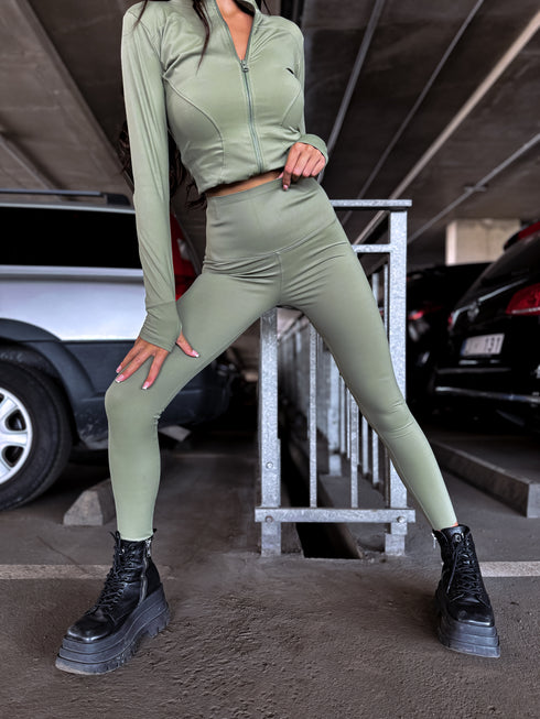 Slimming leggings with underwire 3286 - OLIVE GREEN