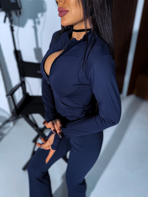 Divdaļīgs komplekts - jaka + legingi "GOAL" - TUMŠI ZILS