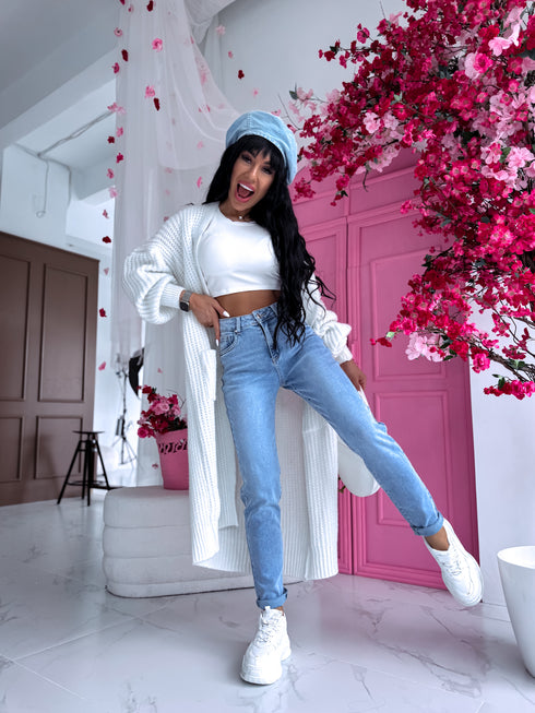 "Magnesium" MOM FIT džinsa bikses DJ690 - zilas