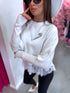 2-in-1 sweater + top "DOUBLE TAKE 5173L" - WHITE