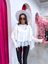 2-in-1 sweater + top "DOUBLE TAKE 5173L" - WHITE