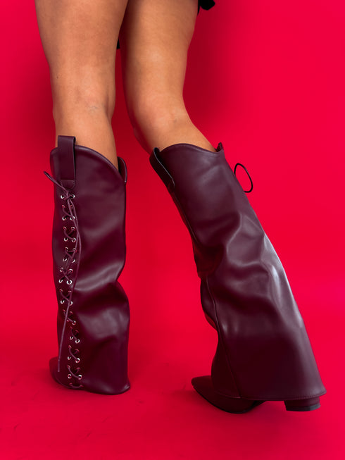 "CREME BRULE 7682" boots - BORDEAUX