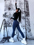 Deceptive leggings with wires 3286 - DARK BLUE