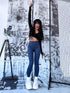 Deceptive leggings with wires 3286 - DARK BLUE