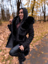 Jacket with fur front "NORDELLE" FC7505 - BLACK