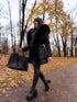 Jacket with fur front "NORDELLE" FC7505 - BLACK