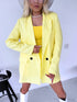 Oversize, classic jacket - YELLOW
