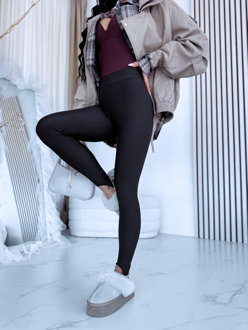 Shaping leggings with elastic bands "CANDY BERRY 7916" - CHOCO