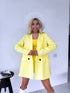 Oversize, classic jacket - YELLOW