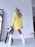 Oversize, classic jacket - YELLOW