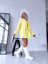 Oversize, classic jacket - YELLOW