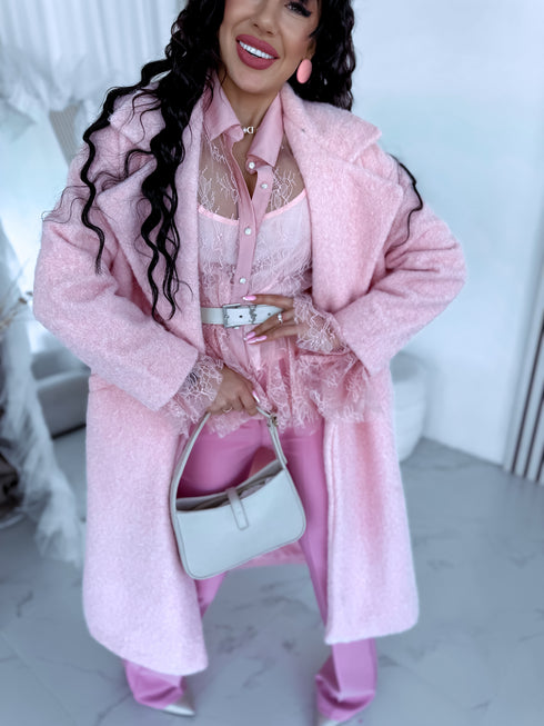 Paltas "EVA 60705" - švelniai rožinis