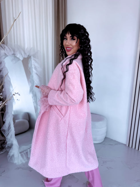 Paltas "EVA 60705" - švelniai rožinis