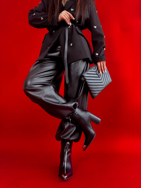 Сапоги "STEEL" 7669 - ЧЕРНЫЕ