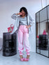 "MORGANITE SHINE A3369" jeans - SOFT PINK PRE-ORDER