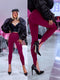 Legingi "MAX COMFORT" LM07029 - CHERRY