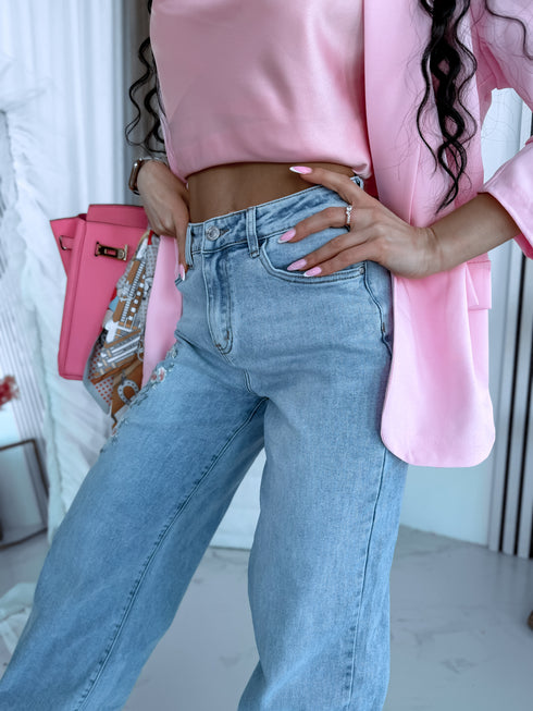 "MAESTRO Q863" LUX denim pants - LIGHT BLUE