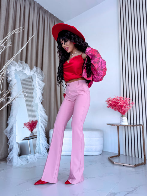 OLD PINK fabric trousers "TAYLOR"