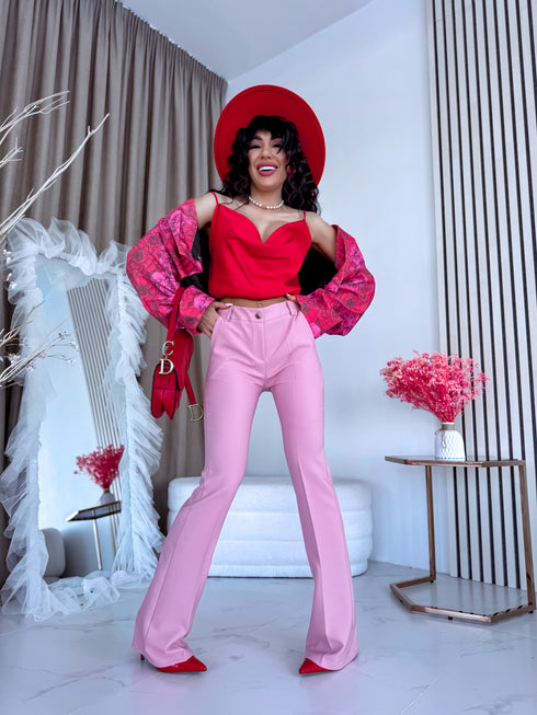 OLD PINK fabric trousers "TAYLOR"