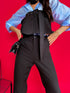 Classic pants + accessory "AVANT-GARDE P7570" - BLACK