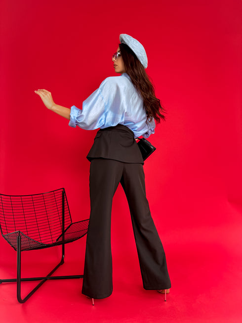 Classic pants + accessory "AVANT-GARDE P7570" - BLACK