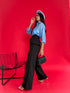 Classic pants + accessory "AVANT-GARDE P7570" - BLACK