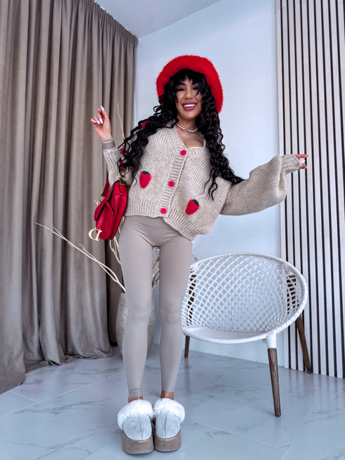 Deceptive leggings with wires 3286 - DARK BEIGE