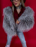 "CHILLY" LD04 artificial fur coat - cappuccino