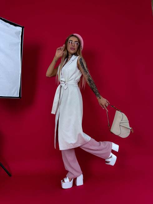 LUX ilginama liemenė "GEROS NAUJIENOS V022" - šviesiai smėlio spalvos