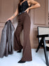 "GRACE LINE VS9006" fabric trousers - choco