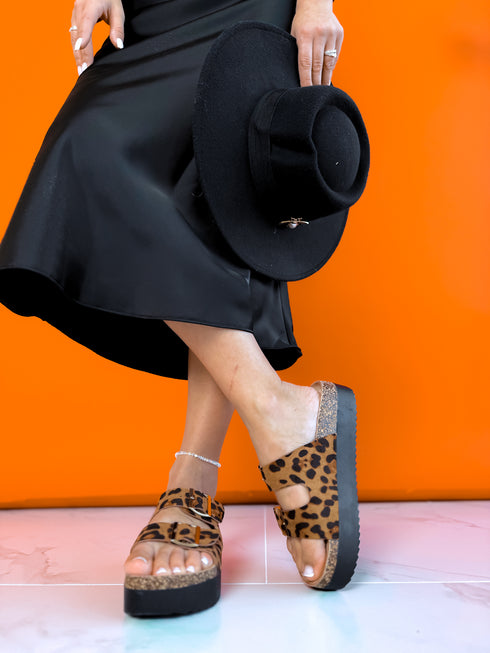 Slippers "CORK" PS32 - LEOPARD