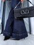 FLARED džinsa bikses "PURE NAVY BLUE" H3043