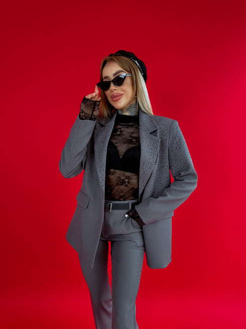 LUX set "GIRLS RULE 6448" - gray