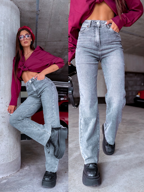 "GREY TOPAZ" denim pants XJ309