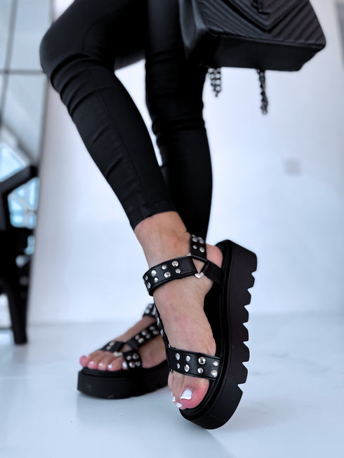 Sandals "SUDRABA KNIEDE AL19" - BLACK