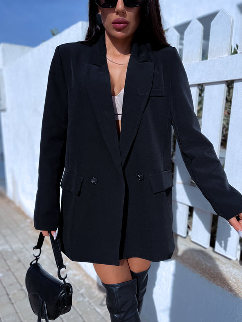 Oversize, classic jacket - BLACK PRE-ORDER
