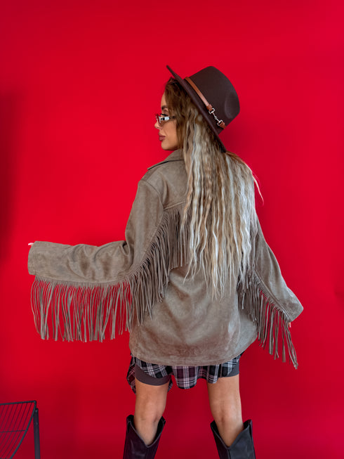 Замшевая куртка "CAMEL FL93" - карамельная