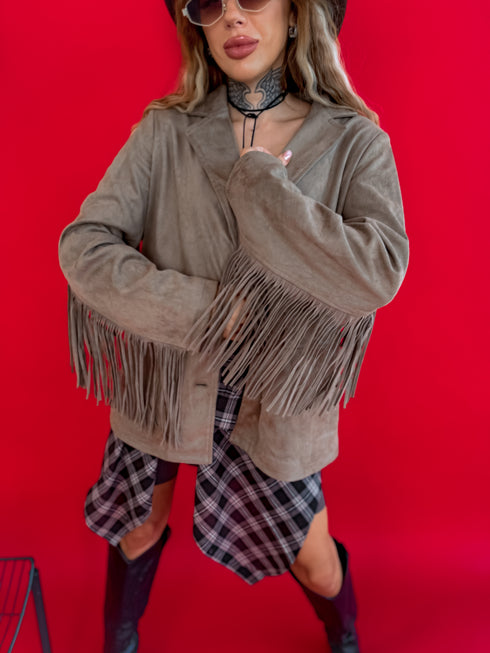 Замшевая куртка "CAMEL FL93" - карамельная