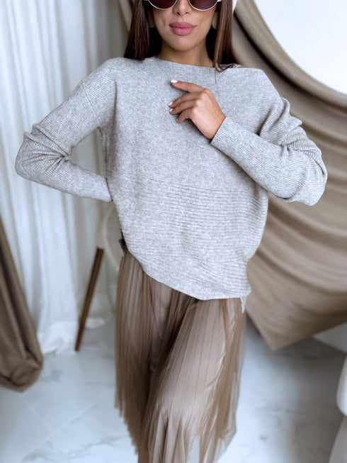 "EMMA 3220" set - dress + jumper - dark beige