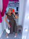 Dotted dress "VIP ACCESS" 1365 - CHOCO