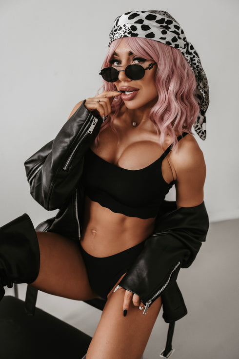 ELYNDI seamless lingerie set - BLACK