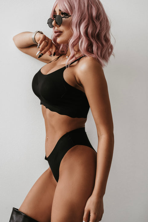 ELYNDI seamless lingerie set - BLACK